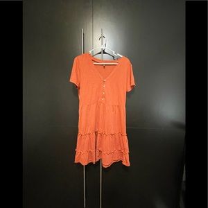 Women’s burnt orange peplum dress size extra large